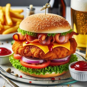 Hamburguesa de Pollo Bacon