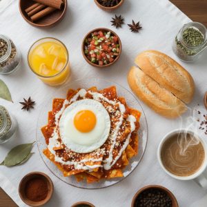 Chilaquiles Rojos con Huevo