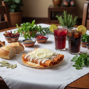 Enchiladas Rojas de Pollo